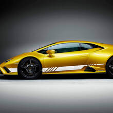 Gráficos de rayas laterales Calcomanía de vinilo para carreras para Lamborghini Huracan Evo 2