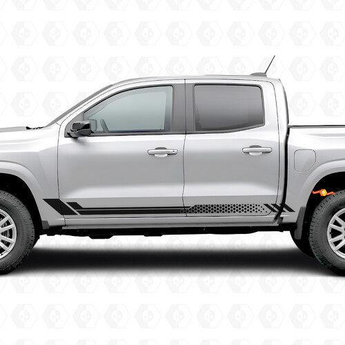 Tiras de Vinilo con Diseño de Panal para Puertas y Paneles Laterales para Chevrolet Colorado 3ª Generación 2023-2026_1