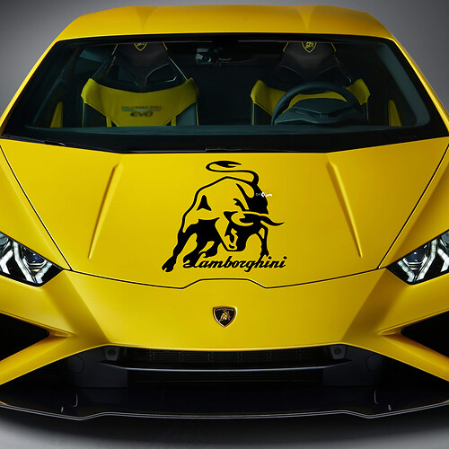 Gráficos de vinilo de carreras para el guardabarros trasero lateral para Lamborghini Huracan Evo
