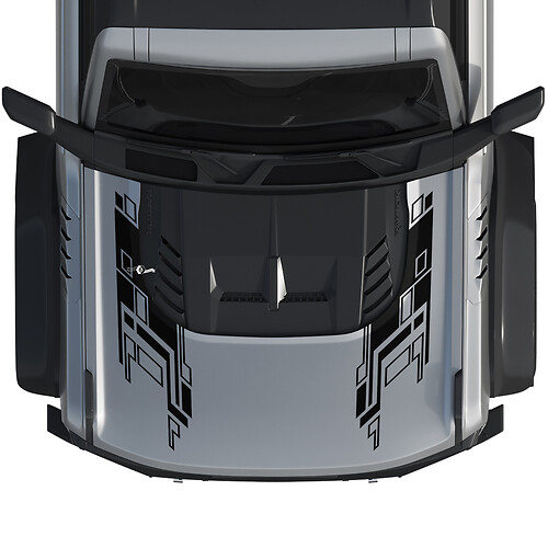 Calcomanía de gráficos de envoltura para capó Bronco Raptor para Ford Bronco
 1