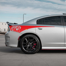 Calcomanía de vinilo de franja lateral trasera Demon Scat Pack para Dodge Charger
 3