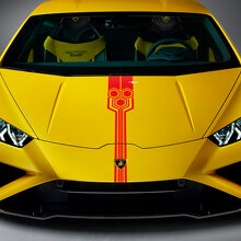 Franja de capó Vinilo Calcomanía Pegatina Gráficos para Lamborghini Huracan Evo
 3