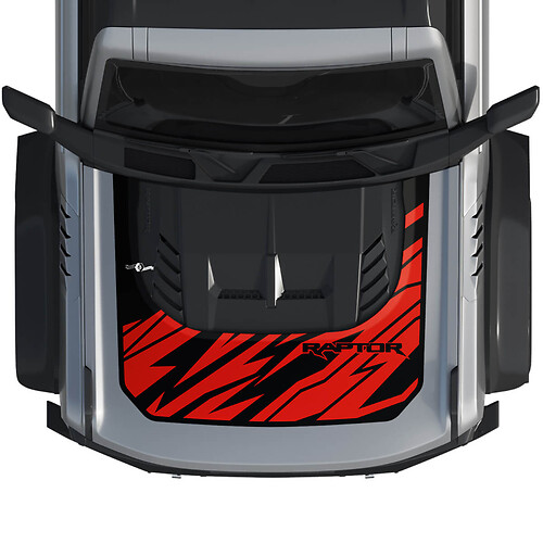 Capucha Bronco Raptor Envoltura Gráfica Calcomanía Pegatina para Ford Bronco 2 colores 2