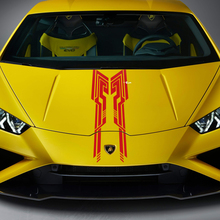 Diseño de franja de capó Calcomanía de vinilo de carreras para Lamborghini Huracan Evo
 3