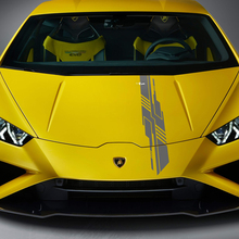 Diseño de franja de capó Calcomanía de vinilo de carreras para Lamborghini Huracan Evo 2
 2