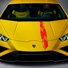 Calcomanía Vinilo de Rayas de Diseño de Capó 3 para Lamborghini Huracan Evo 3