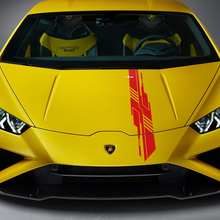 Diseño de franja de capó Calcomanía de vinilo de carreras para Lamborghini Huracan Evo 2
 3