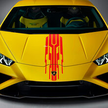 Diseño de franja de capó Calcomanía de vinilo para carreras Gráficos para Lamborghini Huracan Evo 2
 3