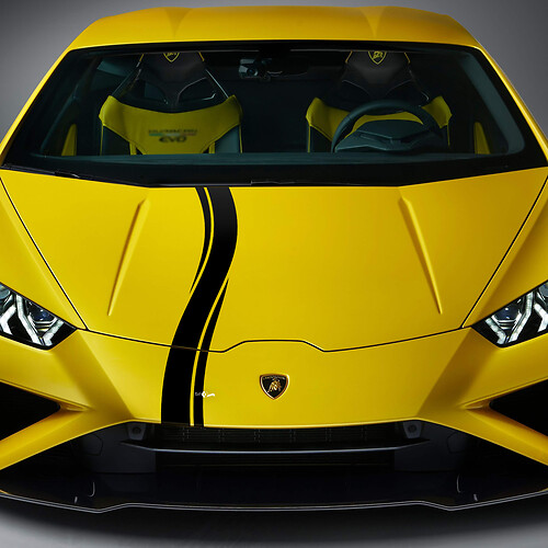 Franja a cuadros para capó Vinilo adhesivo Calcomanía Gráficos para Lamborghini Huracan Evo
 1