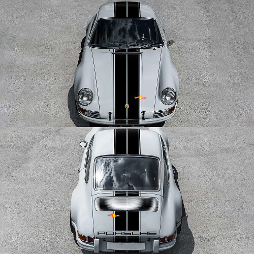 Kit de adhesivos de vinilo con franja central para Porsche 911 ST 1970
