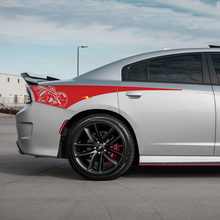 Calcomanía de vinilo de franja lateral trasera Iron Bee Scat Pack para Dodge Charger
 3