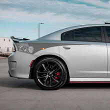 Calcomanía de vinilo de franja lateral trasera del Scat Pack de Spider para Dodge Charger
 2