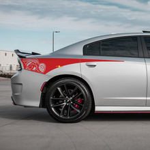 Calcomanía de vinilo de franja lateral trasera del Scat Pack de Spider para Dodge Charger
 3