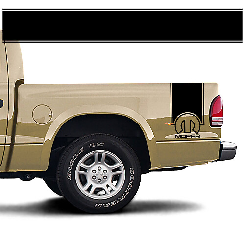 Kit de pegatinas de vinilo para franjas laterales traseras estilo Mopar para Dodge Dakota