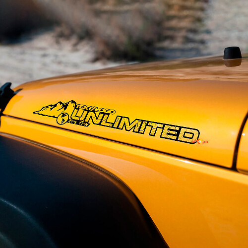 Kit de vinilo lateral personalizado ilimitado Mountain Hood para Jeep Wrangler