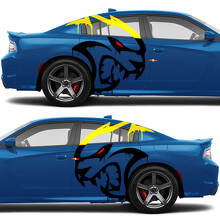 Kit de calcomanías laterales Blood Hellcat para Dodge Challenger o Charger_2