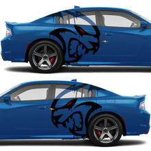 Kit de calcomanías laterales Blood Hellcat para Dodge Challenger o Charger_3