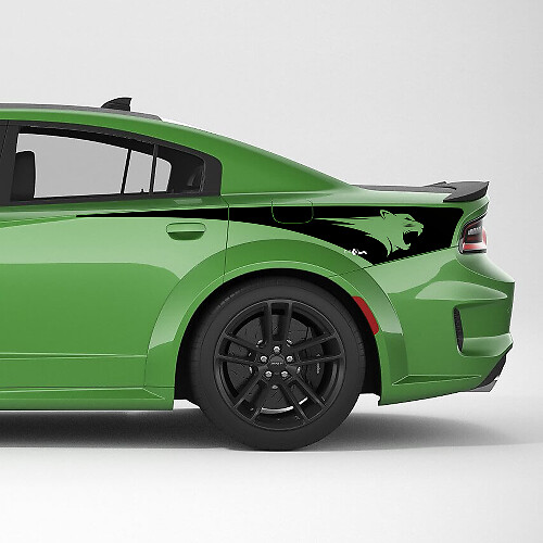 Llamas Calcomanía de vinilo de franja lateral de cuarto trasero para Dodge Charger
