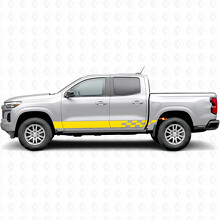 Rayas de vinilo en diseño de relámpago a cuadros para puertas y paneles de estribo de Chevrolet Colorado 3.ª Generación 2023-2026_3