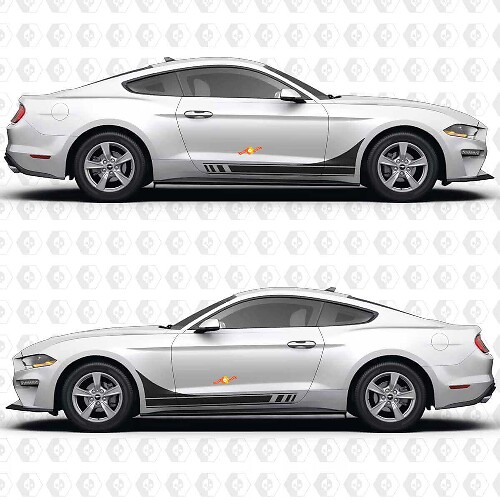 Calcomanía de vinilo con franjas de puerta para coche muscular Musclecar Musclecarmodel GT