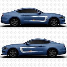 Calcomanías de carreras de rayas para puertas laterales de Mustang GT para Ford Mustang
 3
