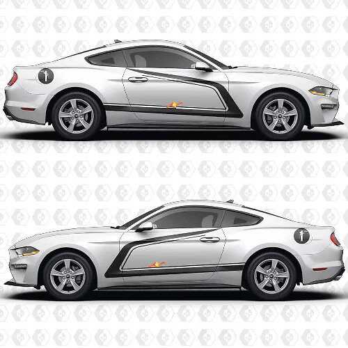 Kit de pegatinas de vinilo con números y franjas laterales para musclecar Musclecarmodel