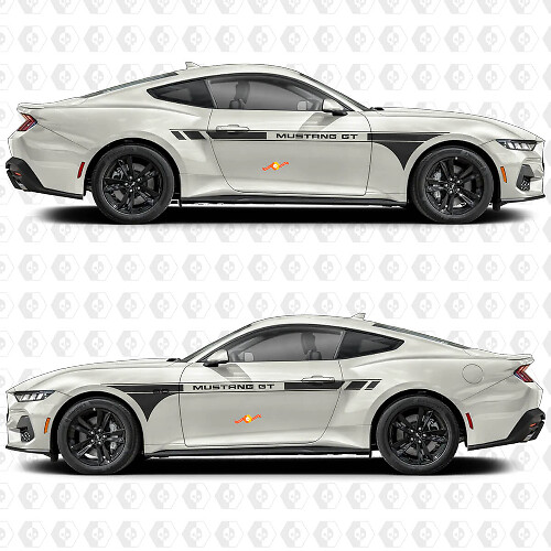 Kit de Vinilos de Rayas de Carreras GT para Puertas Laterales para Musclecar Musclecarmodel GT_1