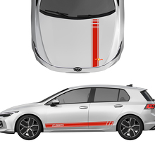 Calcomanías Rayas Laterales y Capó kit de diseño de carreras Para Volkswagen Golf-R360S
 2