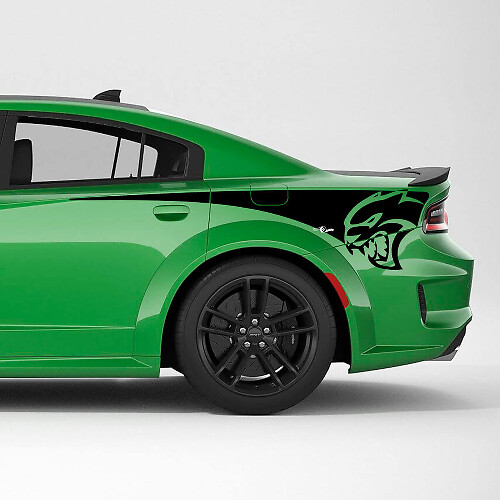 Calcomanía de vinilo de franja lateral trasera Hellcat Wildcat para Dodge Charger