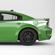 Kit de vinilo de franja lateral trasera personalizada Hellcat Wildcat para Dodge Charger_2