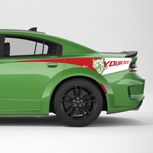 Juego de pegatinas de vinilo para el lateral trasero Hellcat Wildcat para Dodge Charger_3
