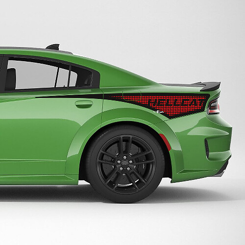 Hellcat Dots 2 colores Calcomanía de vinilo para franja lateral trasera de Dodge Charger
