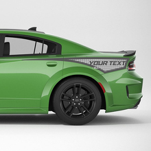 Kit de vinilo con franjas laterales traseras personalizadas perforadas para Dodge Charger_2
