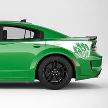 Calcomanía de vinilo de rayas laterales del cuarto trasero para Dodge Charger
 2