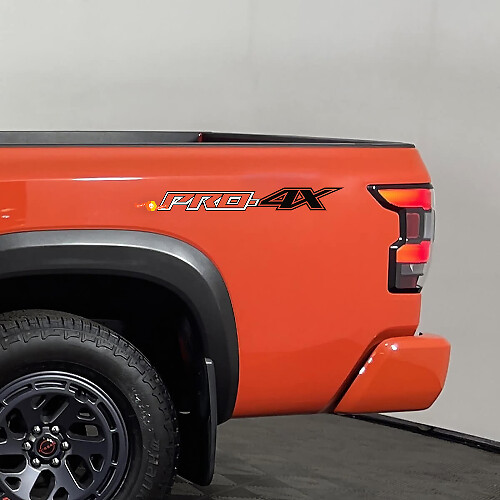 Juego de calcomanías de vinilo PRO-4X Off-Road para los laterales de caja para Nissan Frontier y Titan