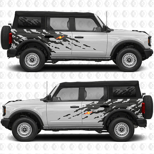 Side Doors Splash Graphics Decals Stickers for Ford Bronco 1