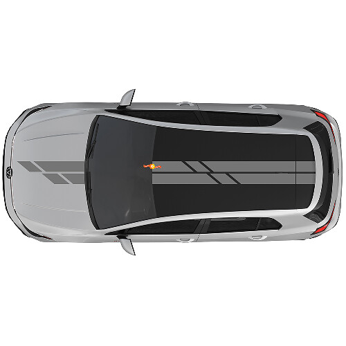 Hood Roof Racing Stripes Decals Stickers kit For Volkswagen Golf GTI 1
