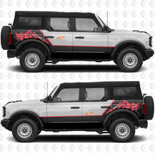 Kit de vinilos laterales con franjas estilo montaña para musclecar horse_2