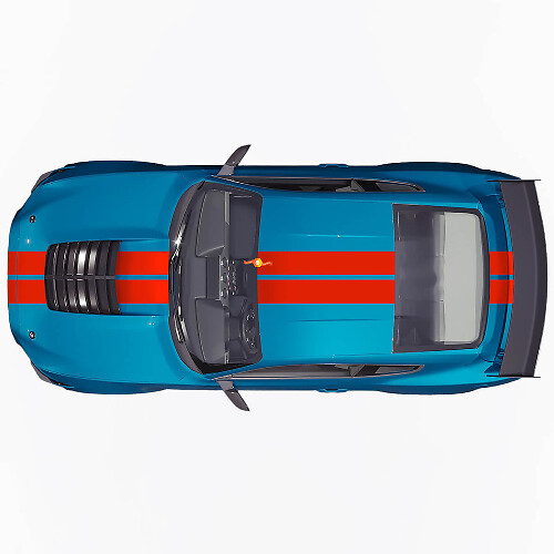 Kit de Vinilo con Doble Raya Frontal Superior y Trasera para Musclecar Musclecarmodel_1