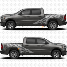 Pegatina de vinilo Wolf Mud Splash para guardabarros de Dodge Ram 1500_2