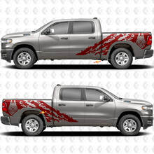 Pegatina de vinilo Wolf Mud Splash para guardabarros de Dodge Ram 1500_3
