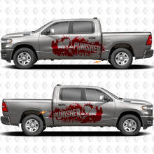 Calcomanía Vinilo Lateral Salpicadura de Barro con Calavera Punisher para Dodge Ram 1500_2