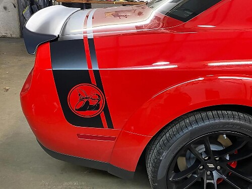 Kit de vinilo adhesivo de rayas estilo Scat Pack para el portón trasero del maletero del Dodge Challenger
