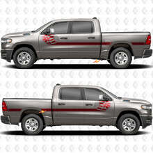 Kit de Calcomanías de Vinilo con Franjas Laterales de la Bandera de EE. UU. para Dodge RAM 1500_2