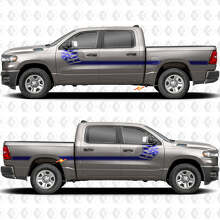 Kit de Calcomanías de Vinilo con Franjas Laterales de la Bandera de EE. UU. para Dodge RAM 1500_3