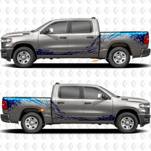 Mud Splash Side Doors Bedside Stickers Decals Graphics for Dodge RAM 1500 3