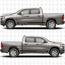 Custom Text Rocker Panel Side Doors Stripes Stickers Decals Graphics for Dodge RAM 1500 6