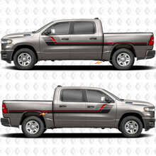 Retro Stripes Side Doors Bedside Stickers Decals Graphics for Dodge RAM 1500 2