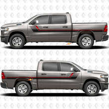 Kit de Vinilos con Rayas Laterales de Estilo Retro para Dodge Ram 1500_2