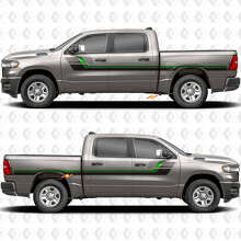 Retro Stripes Side Doors Bedside Stickers Decals Graphics for Dodge RAM 1500 3